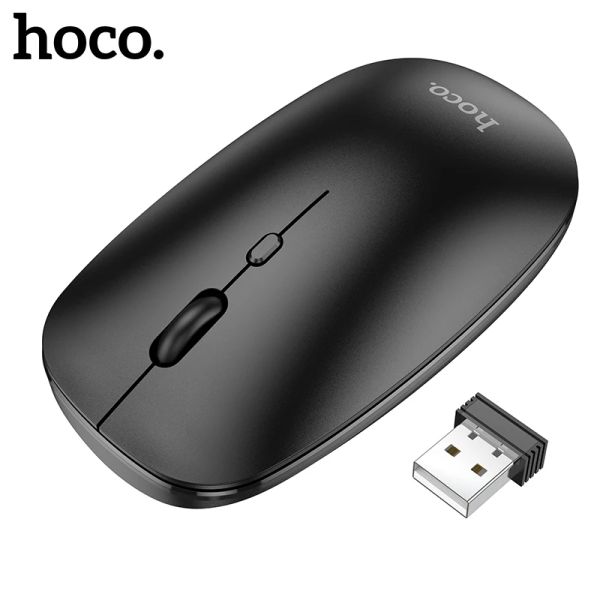 Combos Hoco Business Wireless Mouse Silent 2.4 Bluetooth 5.0 Двойной канал 8001600 DPI Оптическая мышь с USB -приемником для ноутбука ПК