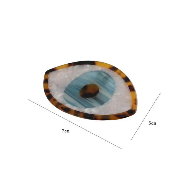 Mizaç geometrik kadın kontrast renk oval mavi göz kız aksesuarları akrilik saç pençe köpekbalığı klips saç klipsi