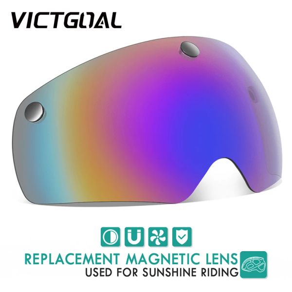 Caschi per cuccioli per biciclette Vicgoal Helmet Magnetic Goggles Celmetti per ciclismo Shield Mtb Road Bike Accessori per il ciclismo notturno