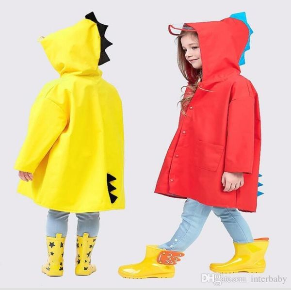 Roupas infantis Dinosaur Capuz Capuz Capneat Meninas de chuva impermeabilizadas desenho animado de animais de chuva de capa de chuva ao ar livre capa de capa ao ar livre Poncho LT7273285