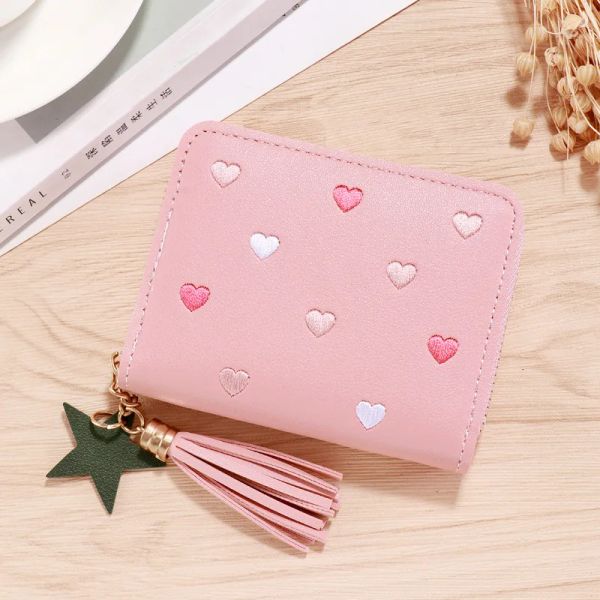 2023 Women Wallet Ladies Mini Small Short Short Nappe Whartet Cute Zipper PU Moneta in pelle Pulsa femminile Portafoglio a mano Porta Cartera