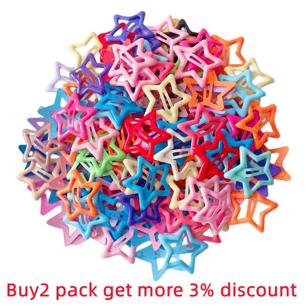 30/50pcs Star Cilpclip Girls BB Clip per fari fatti a mano fatti a mano Clip Gioielli che producono accessori per capelli all'ingrosso