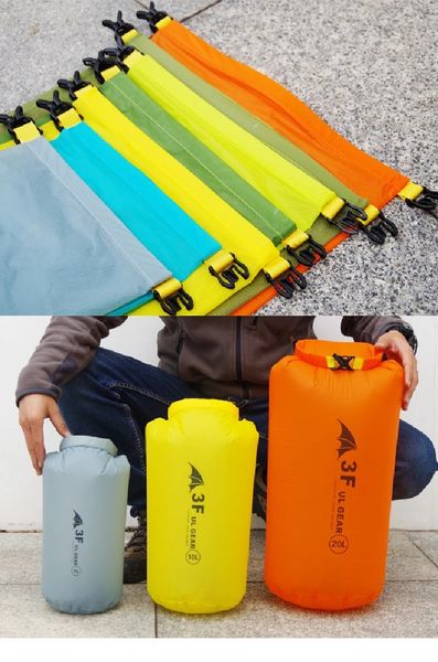 3F UL Dişli 5L-50L Su geçirmez çanta sahil plajı sürüklenen kuru çanta dolaşan banyo hava cep açık hava çeşitli bagajlar saklama çantası