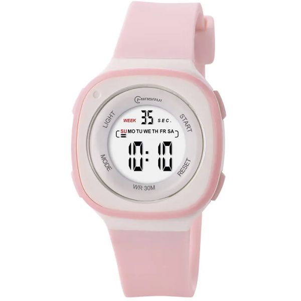 Girls Relogio Woman Time Digital Clocks Electronic Students Strap Avanadores de pulseira lades fivela de 3bar parada de assistência pu band pu wacht