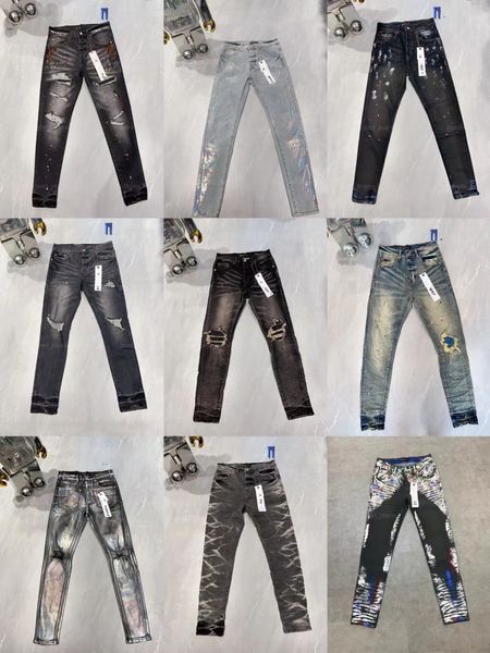 jeans roxos para mensagens de jeans empilhados de jeans rock de jeans Chaopai