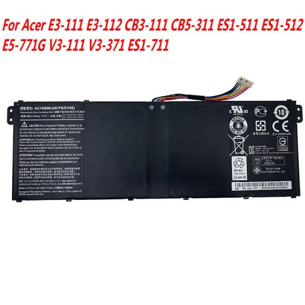 Piller Yeni AC14B8K Dizüstü Bilgisayar Acer Nitro 5 AN51551 Yırtıcı Helios için Pil Acer Aspire için 300 N17C1 5 A51551G N17C4 A71771G