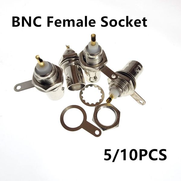 BNC Female Socket Solde Connector Chassi Painel Montagem Cabo Coaxial para Peças da Máquina de Soldagem Monitor Acessórios