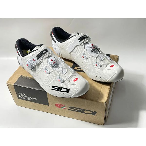 Botas Sidi Wire 2 Sapatos de ciclismo sola de carbono Antislip Breathable Triathlon Sneakers Sneakers Road Bicycle Sneaker para homens