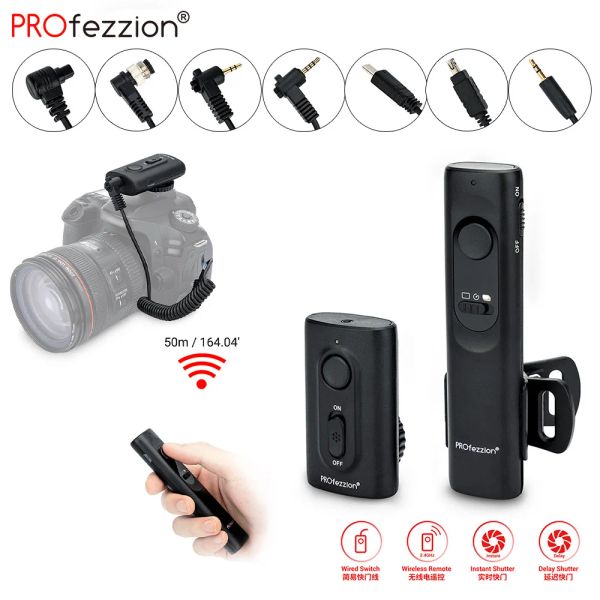 Accessori telecamera Remoto Control 50m Rilascio dell'otturatore del controller wireless con clip rimovibile per canon Nikon Sony Fujifilm Olympus pentax