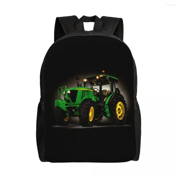 Backpack Customized Tractor Frauen Männer Grundlegende Büchertasche für Schulkollegen