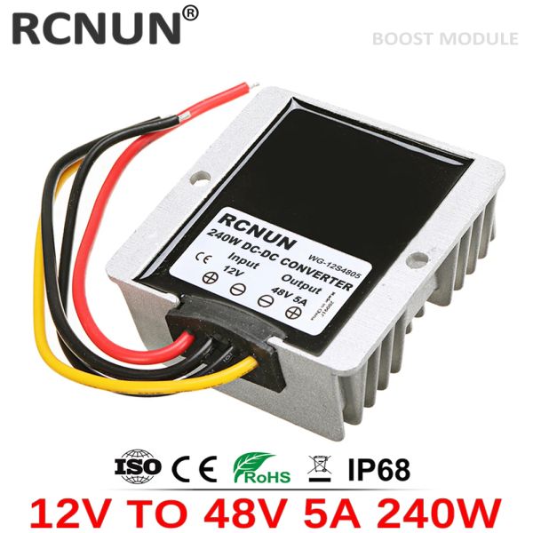 Высокий качество от 12 В до 48 В 3А 4A 5A Шаг вверх DC DC Converter 12 Вольт до 48 Вольт DC-DC BOOST Модуль водонепроницаемый RCNUN CE ROHS