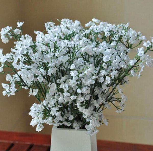 High Quanlity 100pcslot gypsophila seda Baby Bread Breath Artificial Fake Silk Flores plant