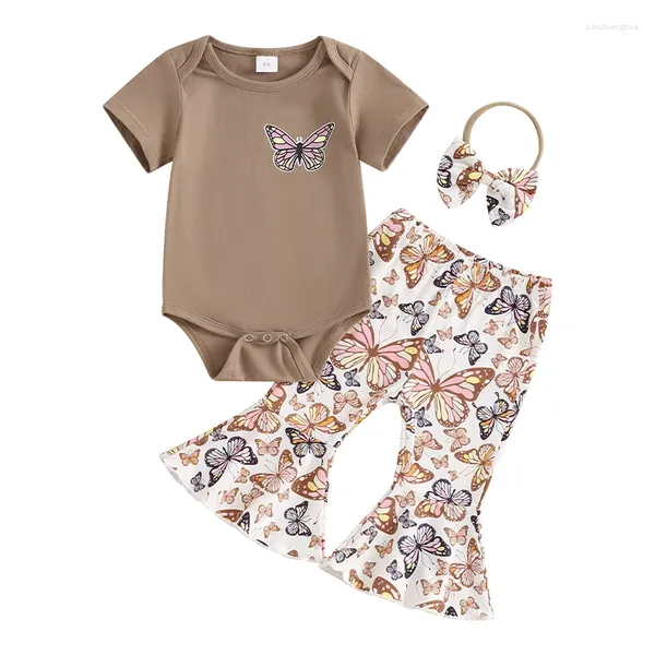 Set di abbigliamento Mamas Girl Bambe Clothes nati Outfit Summer Short Short Canno di bestiame pantaloni svasati Pantaloni Western Set