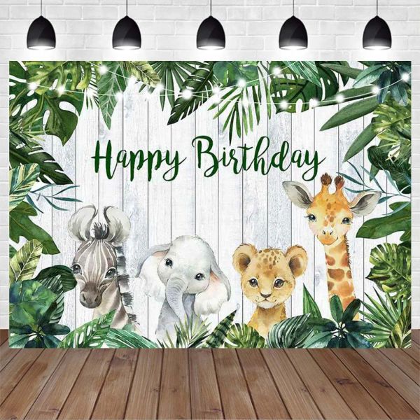 Mocsicka Jungle Wild One Baby Birthday Birthder Boy Safari Birthday Party Decor Baby Shower Sfondo Sfondi Custom Banner Props