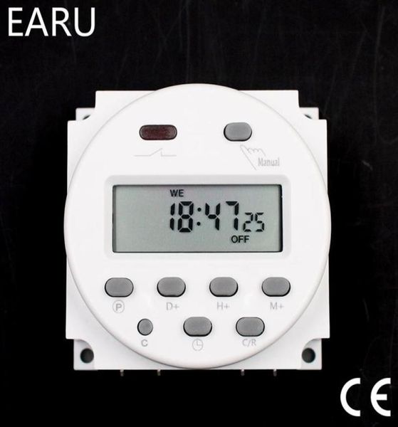 Smart Home Control CN101A Timer Switch ACDC 12V 24V 110V 120V 220V 230 V 240V Digital LCD Power Week Mini -Programmabend -Relais 3057956