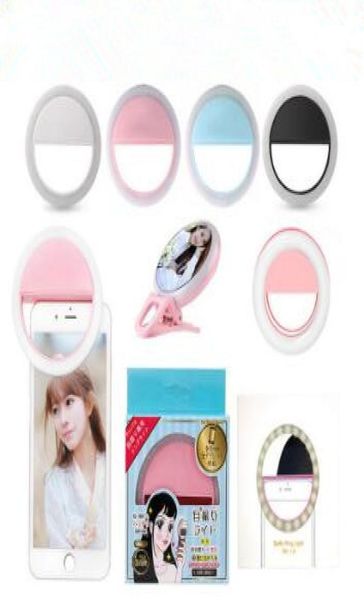 Taşınabilir evrensel selfie ring flaş lambası ışık cep telefonu LED dolgu aydınlatma kamera pografisi iPhone x 8 7 artı samsung dh6194804