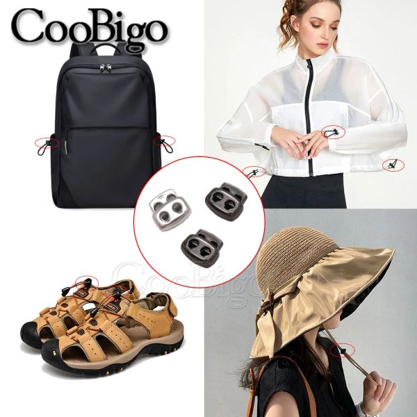 50pcs Plastikkordende Lock Stopper Bohnenklemme Kleidung Shoelace Lanyard Paracord Seilhut Sportswear Rucksack DIY -Accessoires