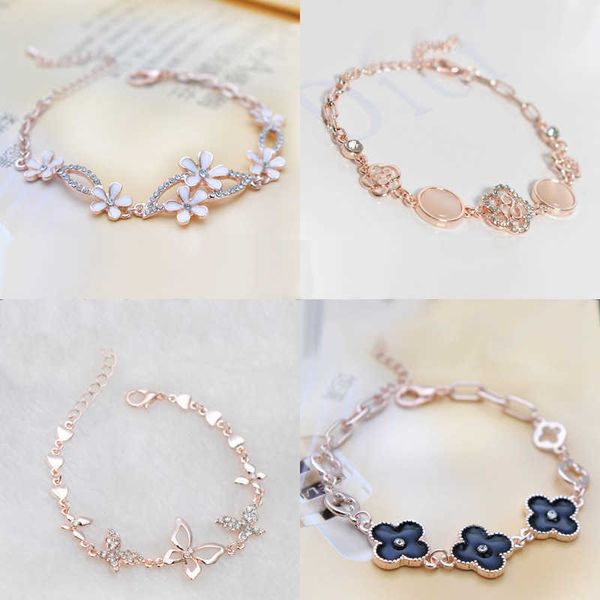 Feerie Van Bracciale Corea versione coreana di Sweet Beauty Bracciale Arminio protezione colore protezione da colore oro rosa Best Friend Student Girls Womens Fashion