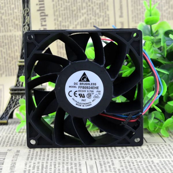 PADS Novo ventilador de resfriamento da CPU para Delta FFB0924EHE 24V 0,75A 9038 9cm Fan Fan Fan Fan 90*90*38mm