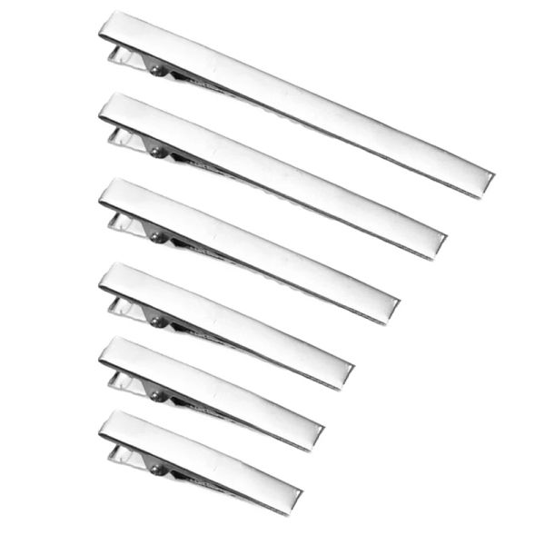 Clip da coccodrillo da coccodrillo da coccodrillo da 50/100 pezzi Crocodile Clips Clips Clip per capelli metallici per capelli 4 cm/4,5 cm/5,5 cm morsetti a filo