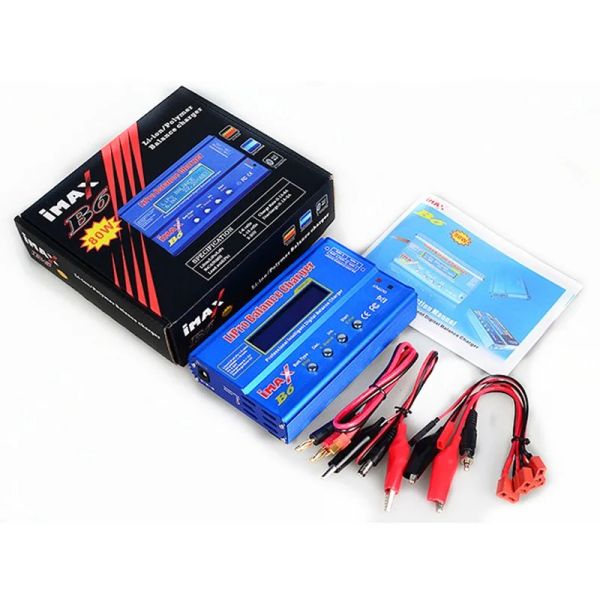 IMAX B6AC RC B6 AC NIMH NICD Lithium -Batterie -Bilanz Lipo -Batterie -Ladegerät Ausgleichsablager mit digitalem LCD -Bildschirm