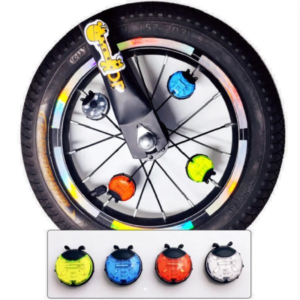 Luzes de bicicleta Wind and Fire Wheel Lights Bicycle Scooter Smart Tail Light Kids Kids Cycling Balance Bike Wheel Lights