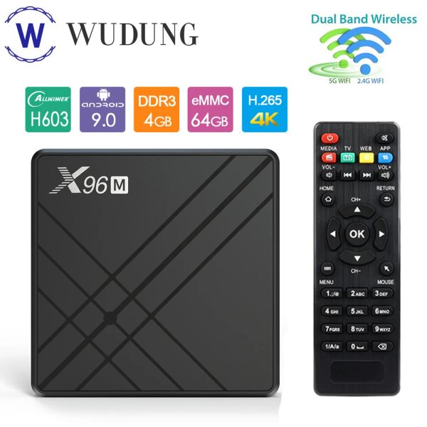 Box X96M Android 9.0 Smart TV Box AllWinner H603 2G4G DDR3 16GB 32GB 64GB EMMC 2.4G WiFi 4K HD SET Top Box PK X96 MINI