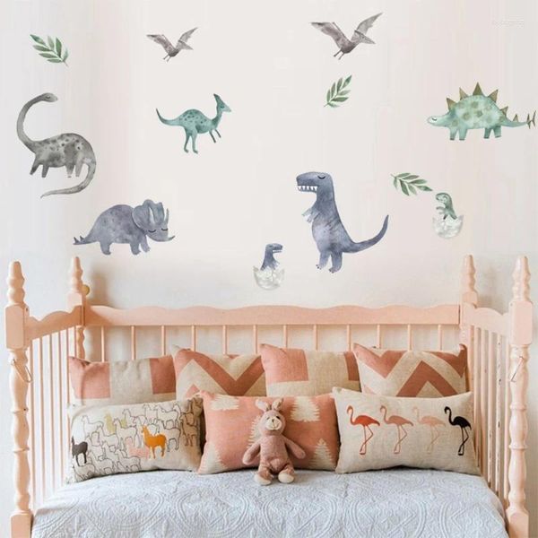 Adesivos de janela Creative Watercolor Wall Cartoon Animal Mural Diy Background PVC Bedroom Decoração em casa