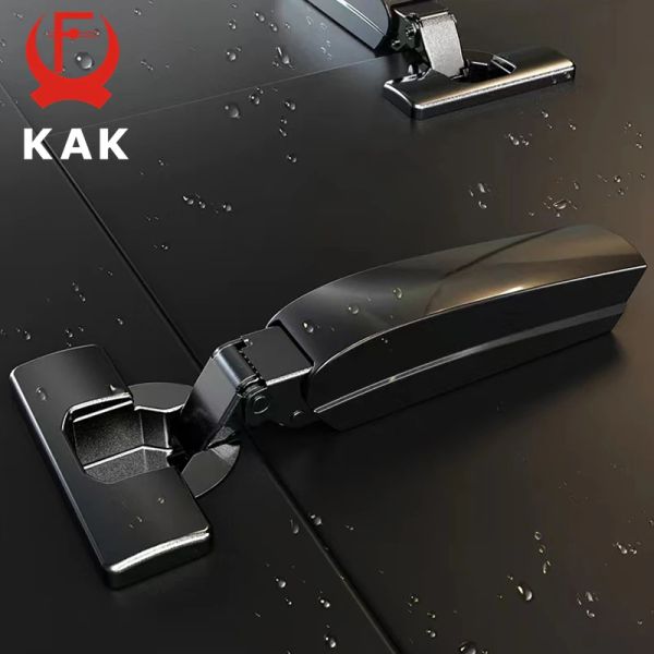 Kak 2pcs mobile da cucina cerniere nascoste nere morbide chiusura idraulica a cerniere idrauliche raccordi per tampone serranta hardware della cerniera porta