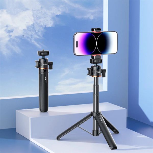 Monopodi Nuovo telefono Mini selfie Stick Tripode Tabletop stand per GoPro Hero 11 10 9 8 7 con testa a sfera 1/4 a vite estendibile Monopodi maniglia estesibile