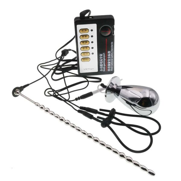 Penisring Erotische sexy Spielzeug für Mann Elektro Schock Analstecker Urethral Sounds Therapie Massager Erwachsene Produkte