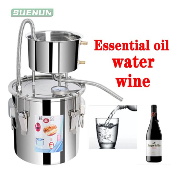 Машины 10L Water Distiller Wine Wherer Wrewing Equipment Оборудование для жарки вино Хине фильтр для водного фильтра вино бренди эфирное масло эфирное масло пивоварение