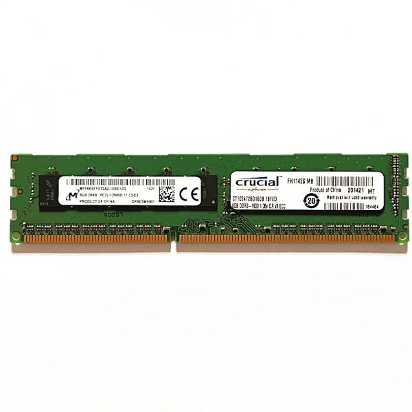 RAMS Micron DDR3 RAMS 8GB 1600MHz ECC UDIMM 8GB 2RX8 PC3L12800E1113E3 MEMORIA SERVER DESKTOP 240PIN