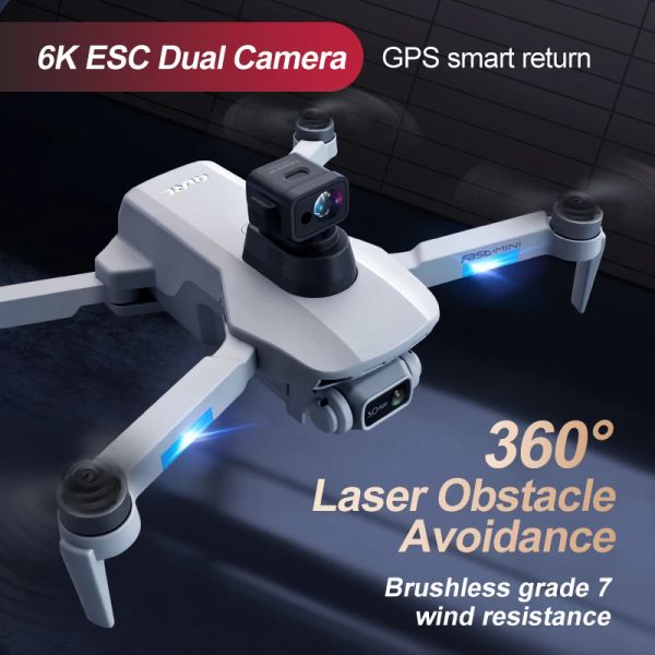 Studio Nuovo F8S F8S Professional Drone 8K HD HD Duallens GPS Brushless Motore Laser Evitamento dell'ostacolo Ostacolo Piegamento Quadcopter 5 km Ritorno automatico