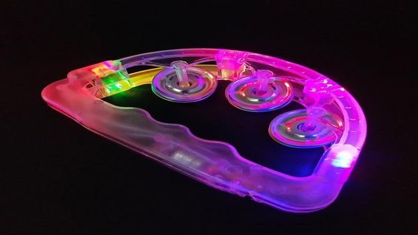 2022 Novo LED pisando pancinho de pandeiro de mão Bell Kids Light Up Up Toy Luminous KTV Bar Decoration Lights LED LUZES P5264473