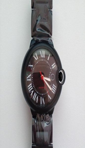 All Black Mens Watch Movimento automatico Meccanico in acciaio inossidabile in acciaio inossidabile Samurai orologi Orologi originali Wristw5681031