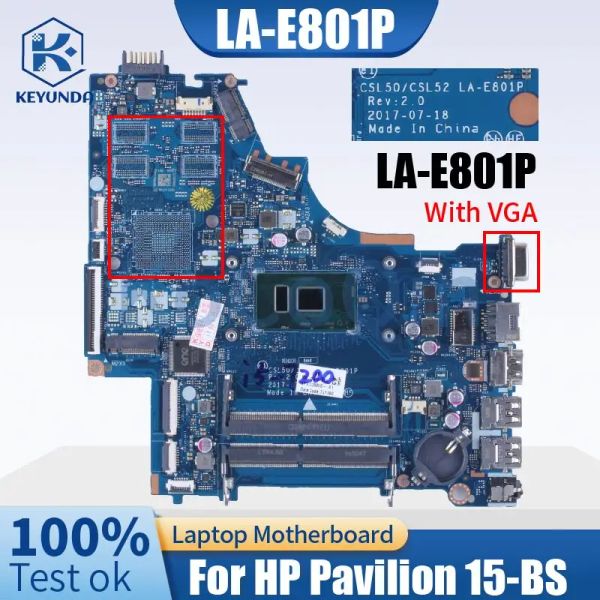 Placa -mãe ABL51 LAE801P PARA HP PAVILION 15BS Notebook TPNC129 I57200U 926247001 924751601 Com o laptop VGA DDR4