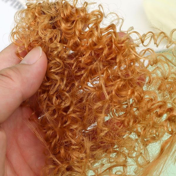 1 Meter hochwertige Schrauben lockige Haarverlängerungen für alle Puppen DIY Haar Perücken hitzebeständige Faser Haarscheuchenzubehör Spielzeug