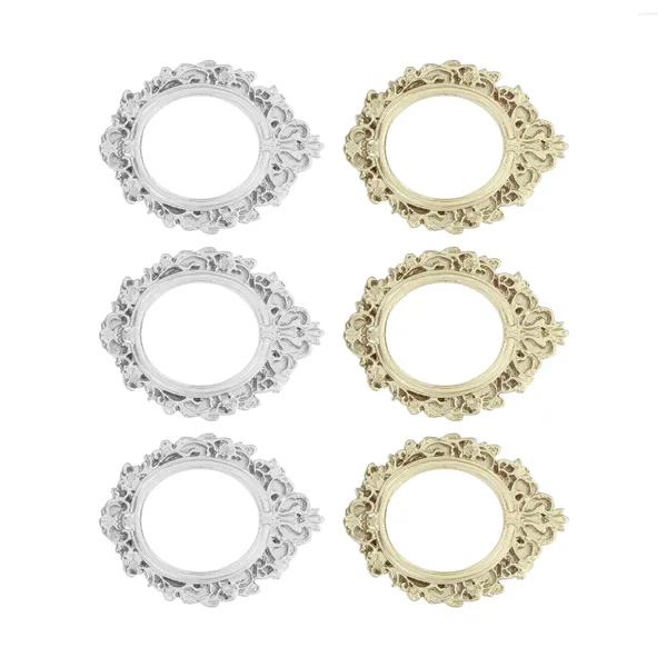 Rahmen 6 PCs Simulation PO Rahmenzubehör Golden Poster für Vintage Pictafel Tisch -Top Schmuck Schmuck