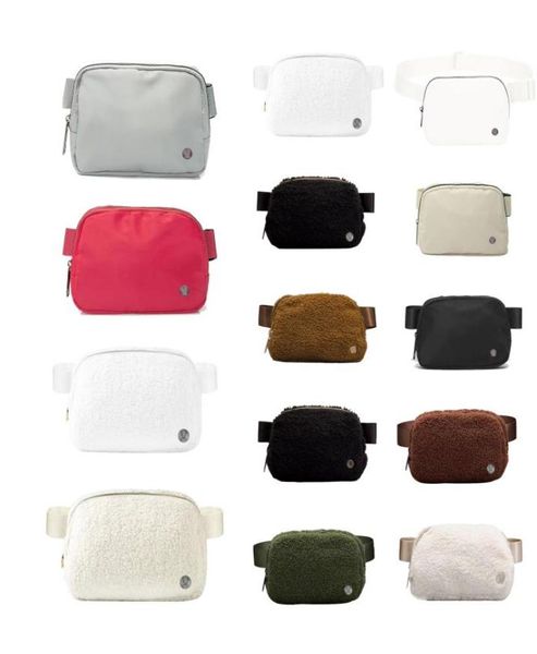 New Yoga em todos os lugares Bolsa de cinto de peito Bolsa de lã Designers Designers Mulher Esporte ao ar livre Bolsa de cintura Mens Crossbody Fanny Pack bolsas de pelúcia de pelúcia