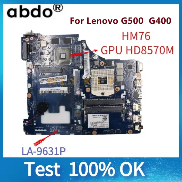 Placa -mãe VIWGP/GR LA9631P placa -mãe para Lenovo G500 G400 Laptop Motherboard.PGA989 HM76 GPU HD8570M/R5 M230 DDR3 Trabalho de 100%