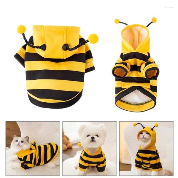 Hundebekleidung Schöner Mantel für mittelgroße Hunde Halloween Hoodie Haustier Frühling Bienen zweibeinige Pullover Kleidung