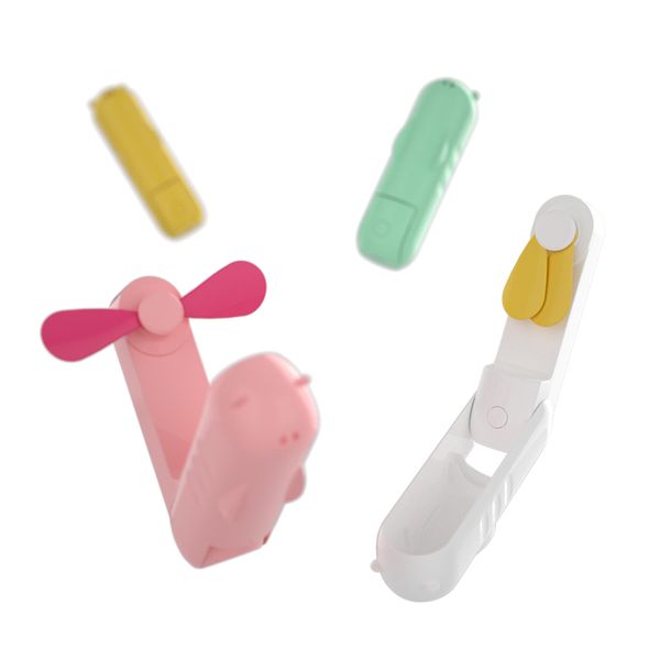 Ventola portatile pieghevole portatile portatile USB ricaricabile ricaricabile ventola tascabile silenziosa ventola di mini scrivania personale pieghevole.