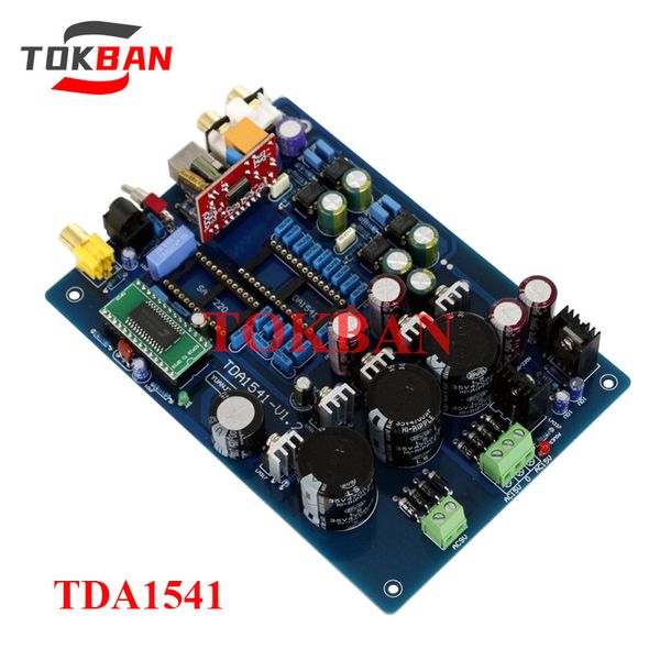 TOKBAN TDA1541 Scheda di decodificatore coassiale ottico CS8412 NE5534 non include TDA1541 SAA720 IC per audio dell'amplificatore fai -da -te