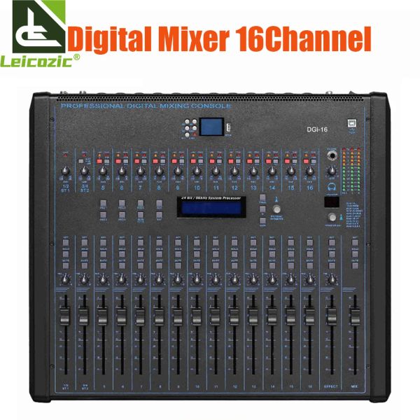 Radio Leicozic 16 canal Digital Mixer Studio DGI16 Console de áudio Rack Rack Montable Compact Recording para Equipamento de palco de Som