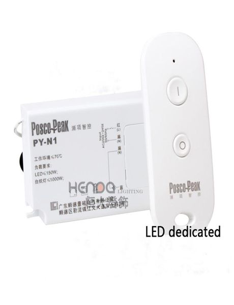 Interruptor de controle remoto sem fio móvel 220V Iluminação de teto Controle remoto 1 Way Smart Home Remote Control6388421