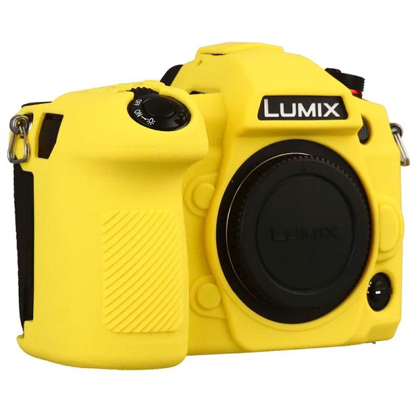 Conectores para a capa da câmera Lumix G9 para Panasonic Lumix G9 Câmera Digital Litchi Textura Surface Skin Silicone Camera Protector