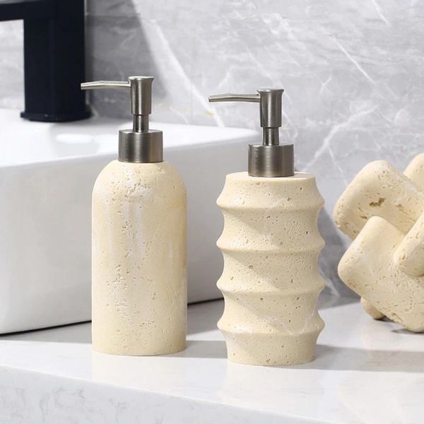 Distributore di sapone liquido shampoo di fascia alta europea shampoo body bottiglia leggera di lusso di lusso accessori per bagno vuoti