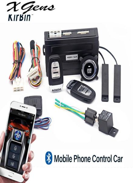 Araba Alarm Akıllı Ateşleme Sistemi Uzaktan Başlat Anahtarsız Giriş Merkezi Kilitleme Motoru Startstop Düğmesi Telefon Uygulama Kontrolü CAR6593199