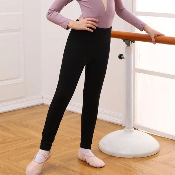 Abbigliamento da palcoscenico per bambini pantaloni da ballo praticano ragazzi ragazze di base classiche elastiche nere latino danza jazz pantaloni